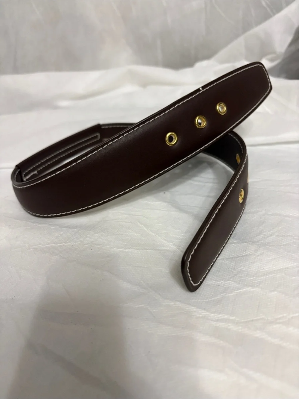 Brown Faux Leather Bag Strap Connector